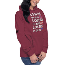 Load image into Gallery viewer, Losers in 1865 Losers in 1945 Losers in 2022 Women's Hoodie