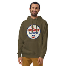 Load image into Gallery viewer, "Chevron Gasoline Oil Sign" Men's Hoodie