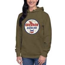 Load image into Gallery viewer, "Chevron Gasoline Oil Sign" Women's Hoodie