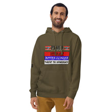Load image into Gallery viewer, Proud Deplorable Bitter Clinger Threat to Democracy Men's Hoodie