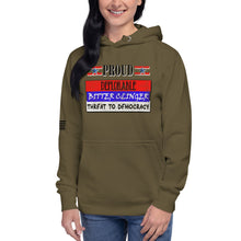 Load image into Gallery viewer, Proud Deplorable Bitter Clinger Threat to Democracy Women's Hoodie