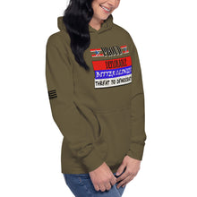 Load image into Gallery viewer, Proud Deplorable Bitter Clinger Threat to Democracy Women's Hoodie