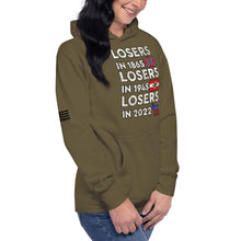 Load image into Gallery viewer, Losers in 1865 Losers in 1945 Losers in 2022 Women's Hoodie