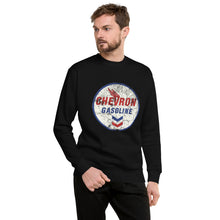 Load image into Gallery viewer, "Chevron Gasoline Oil Sign" Men's Sweatshirt