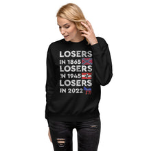 Load image into Gallery viewer, Losers in 1865 Losers in 1945 Losers in 2022 Women's Sweatshirt