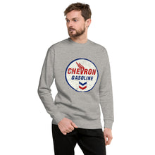 Load image into Gallery viewer, "Chevron Gasoline Oil Sign" Men's Sweatshirt