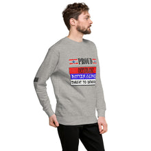 Load image into Gallery viewer, Proud Deplorable Bitter Clinger Threat to Democracy Men's Sweatshirt