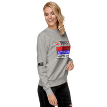 Load image into Gallery viewer, Proud Deplorable Bitter Clinger Threat to Democracy Women's Sweatshirt