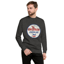 Load image into Gallery viewer, "Chevron Gasoline Oil Sign" Men's Sweatshirt