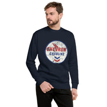 Load image into Gallery viewer, "Chevron Gasoline Oil Sign" Men's Sweatshirt