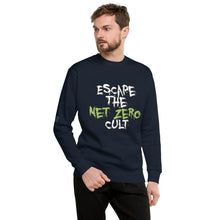 Load image into Gallery viewer, Escape the Net Zero Cult Men's Sweatshirt