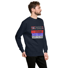 Load image into Gallery viewer, Proud Deplorable Bitter Clinger Threat to Democracy Men's Sweatshirt