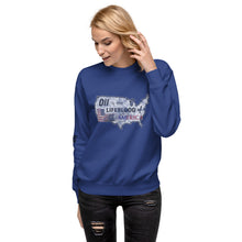 Load image into Gallery viewer, Oil Is The Lifeblood of America Women's Sweatshirt