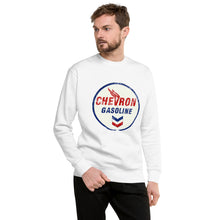 Load image into Gallery viewer, "Chevron Gasoline Oil Sign" Men's Sweatshirt