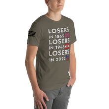 Load image into Gallery viewer, Losers in 1865 Losers in 1945 Losers in 2022 Men's T-shirt