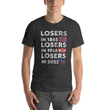 Load image into Gallery viewer, Losers in 1865 Losers in 1945 Losers in 2022 Men's T-shirt