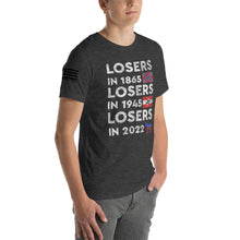 Load image into Gallery viewer, Losers in 1865 Losers in 1945 Losers in 2022 Men's T-shirt