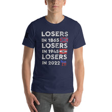 Load image into Gallery viewer, Losers in 1865 Losers in 1945 Losers in 2022 Men's T-shirt