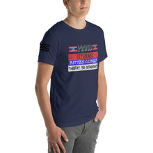 Load image into Gallery viewer, Proud Deplorable Bitter Clinger Threat to Democracy Men's T-shirt