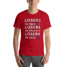 Load image into Gallery viewer, Losers in 1865 Losers in 1945 Losers in 2022 Men's T-shirt