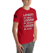 Load image into Gallery viewer, Losers in 1865 Losers in 1945 Losers in 2022 Men's T-shirt