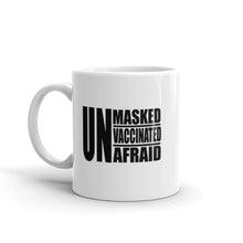 Load image into Gallery viewer, "UnMasked UnVaccinated UnAfraid" Men's mug