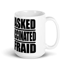 Load image into Gallery viewer, "UnMasked UnVaccinated UnAfraid" Men's mug