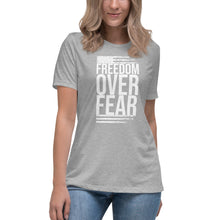 Load image into Gallery viewer, "Freedom Over Fear" Women's Fashion Fit T-Shirt