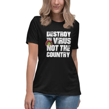 Load image into Gallery viewer, "Destroy the Virus Not the Country" Women's Fashion Fit T-Shirt