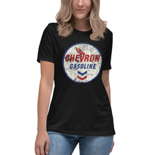 Load image into Gallery viewer, "Chevron Gasoline Oil Sign" Short Sleeve Women's Fashion Fit T-Shirt