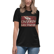 Load image into Gallery viewer, "Chevron Gasoline Station" Short Sleeve Women's Fashion Fit T-Shirt