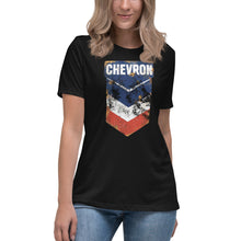 Load image into Gallery viewer, "Chevron Oil Shield" Short Sleeve Women's Fashion Fit T-Shirt