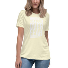 Load image into Gallery viewer, "Freedom Over Fear" Women's Fashion Fit T-Shirt