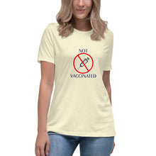 Load image into Gallery viewer, "Not Vaccinated" short sleeve Women's Fashion Fit T-Shirt