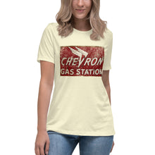 Load image into Gallery viewer, "Chevron Gasoline Station" Short Sleeve Women's Fashion Fit T-Shirt