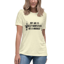 Load image into Gallery viewer, My AR-15 Self-Identifies as a Musket Short Sleeve Women's Fashion Fit T-Shirt