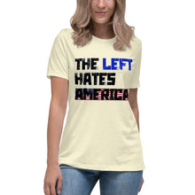 Load image into Gallery viewer, The Left Hates America Short Sleeve Women's Fashion Fit T-Shirt