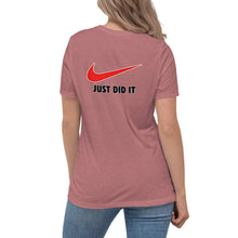 Load image into Gallery viewer, "Just Do It - Just Did It" Short Sleeve Women's Fashion Fit T-Shirt