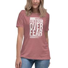 Load image into Gallery viewer, "Freedom Over Fear" Women's Fashion Fit T-Shirt