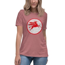 Load image into Gallery viewer, "Mobile Pegasus oil Sign" short sleeve Women's Fashion Fit T-Shirt