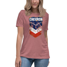 Load image into Gallery viewer, "Chevron Oil Shield" Short Sleeve Women's Fashion Fit T-Shirt