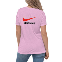 Load image into Gallery viewer, "Just Do It - Just Did It" Short Sleeve Women's Fashion Fit T-Shirt