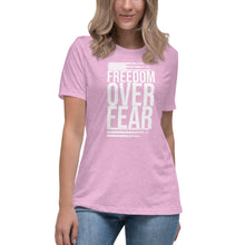 Load image into Gallery viewer, "Freedom Over Fear" Women's Fashion Fit T-Shirt