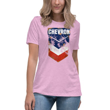 Load image into Gallery viewer, "Chevron Oil Shield" Short Sleeve Women's Fashion Fit T-Shirt