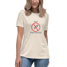 Load image into Gallery viewer, "Not Vaccinated" short sleeve Women's Fashion Fit T-Shirt