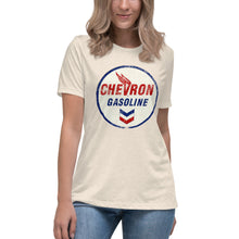 Load image into Gallery viewer, "Chevron Gasoline Oil Sign" Short Sleeve Women's Fashion Fit T-Shirt