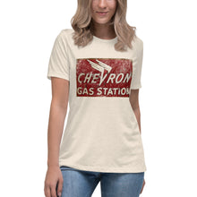 Load image into Gallery viewer, "Chevron Gasoline Station" Short Sleeve Women's Fashion Fit T-Shirt