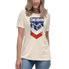 Load image into Gallery viewer, "Chevron Oil Shield" Short Sleeve Women's Fashion Fit T-Shirt