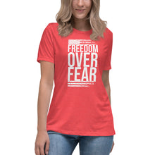 Load image into Gallery viewer, "Freedom Over Fear" Women's Fashion Fit T-Shirt
