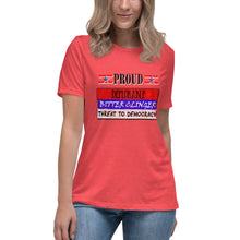 Load image into Gallery viewer, Proud Deplorable Bitter Clinger Threat to Democracy Short Sleeve Women's Fashion Fit T-Shirt